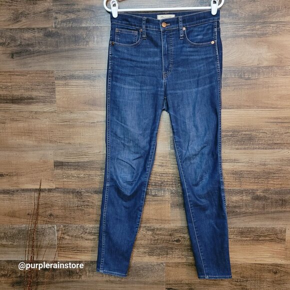 Madewell Jeans 30 Skinny 10" High Rise Medium Dark Wash Tummy Control Stretch - Picture 1 of 11